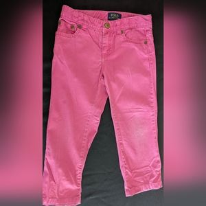 Girls Pink Polo Pants